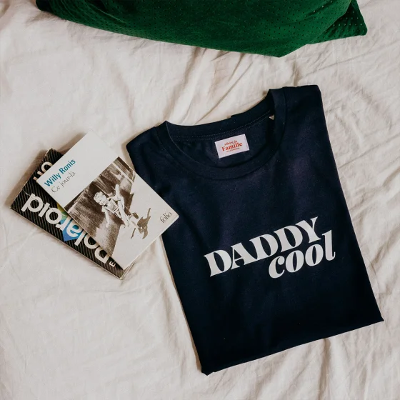 T-shirt Daddy Cool - Bleu marine