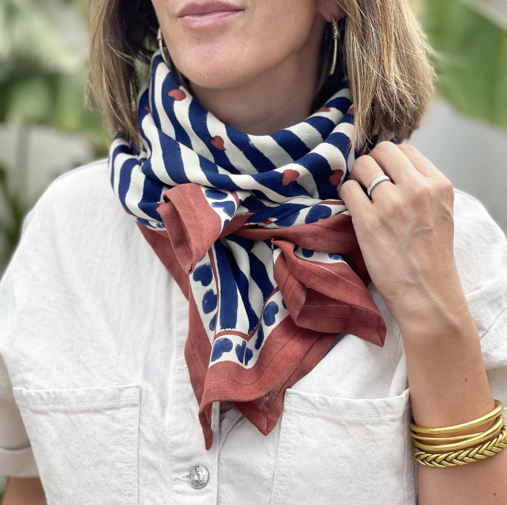 Foulard OSCAR - Stripe & Love Brique